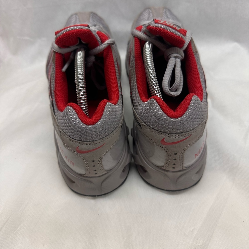 Nike Air Men's Athletic Shoes in Gray and Red - Picture 3 of 4